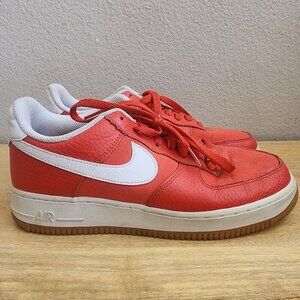 Nike Air Force 1 Low Team Orange White 896185-601 2017 Men's Size 9